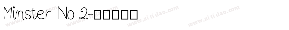 Minster No 2字体转换